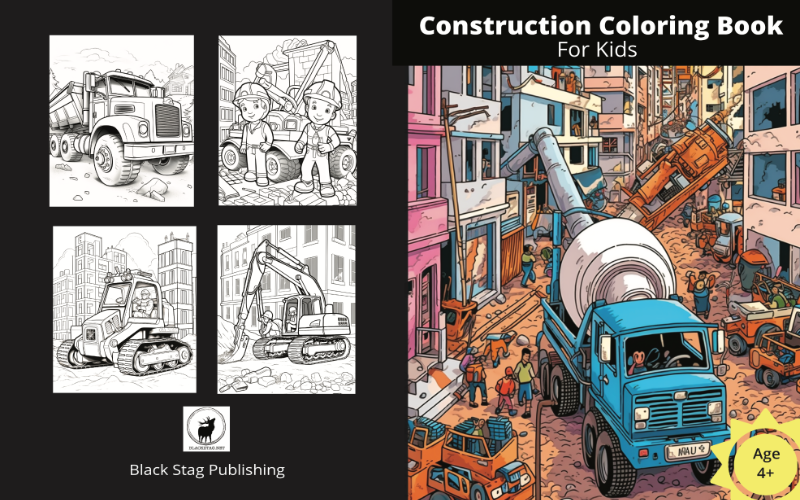 Construction Coloring Book For Kids