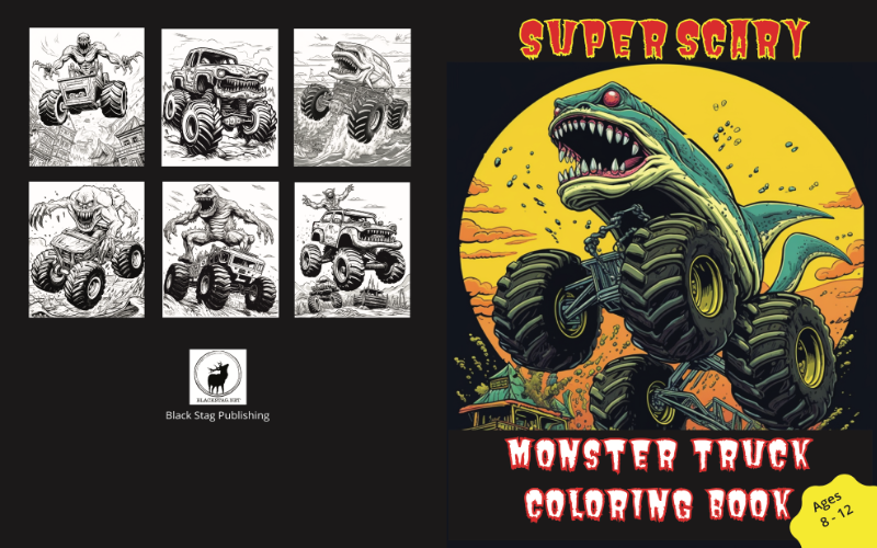 Super Scary Monster Truck Coloring Book