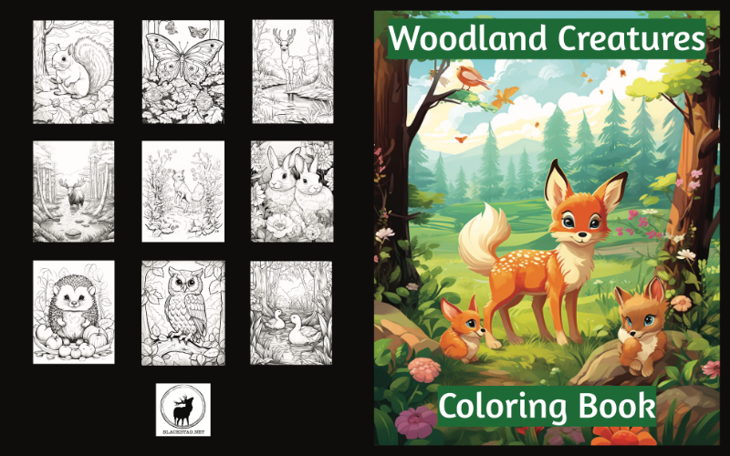 Woodland Creatures Coloring Book