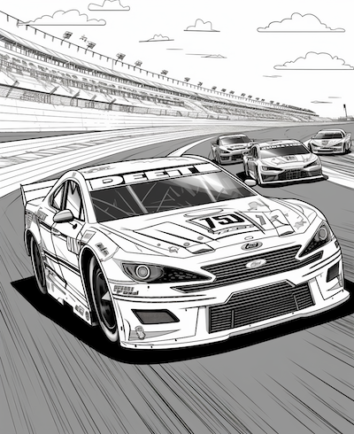 Racing Car Coloring Page