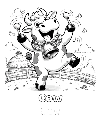 Farmyard ABCs Color and Trace for Toddlers Bumper Edition Coloring Page Sample 1