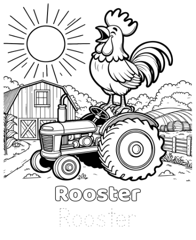 Farmyard ABCs Color and Trace for Toddlers Bumper Edition Coloring Page Sample 2