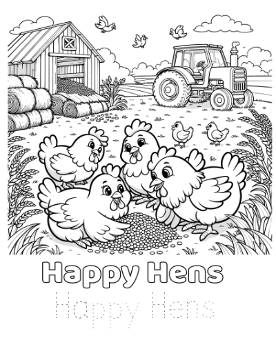 Farmyard ABCs Color and Trace for Toddlers Volume 1 Coloring Page Sample 2