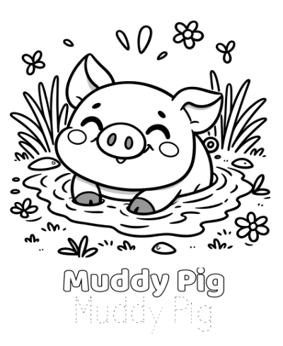 Farmyard ABCs Color and Trace for Toddlers Volume 1 Coloring Page Sample 3