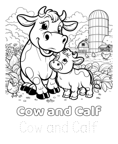 Farmyard ABCs Color and Trace for Toddlers Volume 2 Coloring Page Sample 2