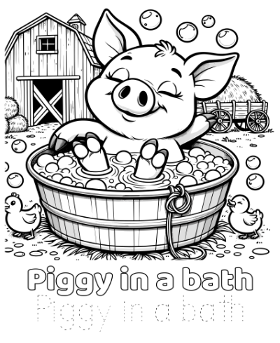 Farmyard ABCs Color and Trace for Toddlers Volume 2 Coloring Page Sample 3