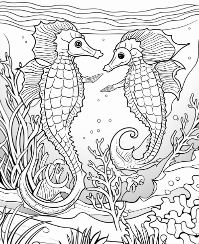 Under The Sea - Tropical Fish Coloring Book Coloring Page Sample 3