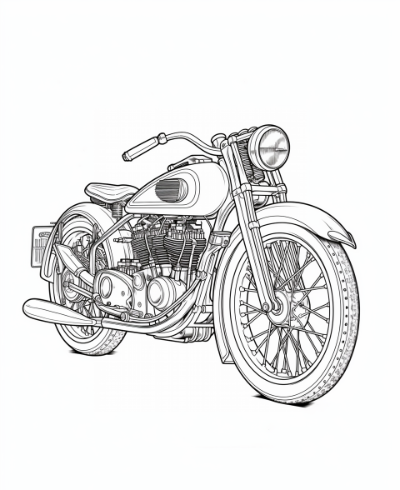 Vintage Vehicles Coloring Book for Kids Coloring Page Sample 4