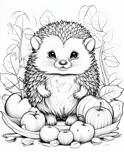 Woodland Creatures Coloring Book Coloring Page Sample 2