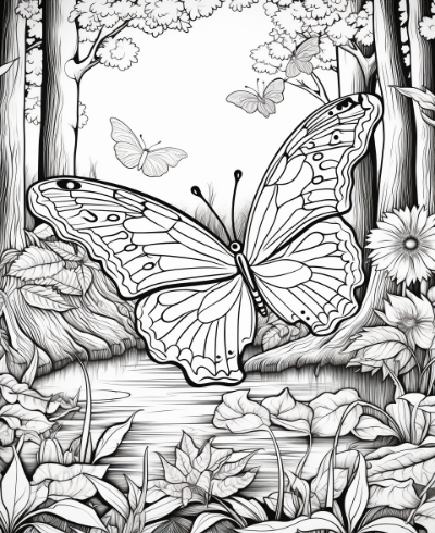 Woodland Creatures Coloring Book Coloring Page Sample 3